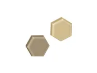 Super Stærke Magneter' akryl urtegrøn og sahara hexagonal 2,5 x 2,8 cm - (2 stk.)