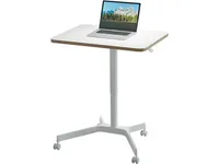 Leitz Ergo høydejusterbart skrivebord med hjul 60x80 cm hvit