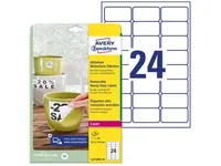 Produktfoto för Avery Etikett Avtagbar 63,5x33,9mm