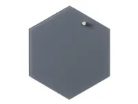 Magnetisk NAGA glastavle hexagon 21 cm grå