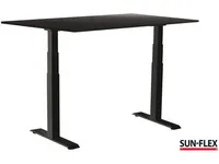 SUN-FLEX®EASYDESK ADAPT VI, Traffic Black, Blacklaminate, 140*80