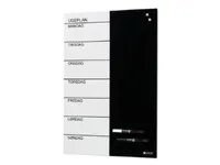 Magnetisk NAGA ugetavle i stål 60x40 cm - dansk tekst