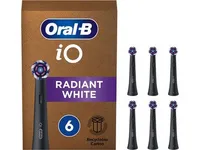Oral-B iO Series Radiant White Tannbørstehoveder - Svart - 6-pakning