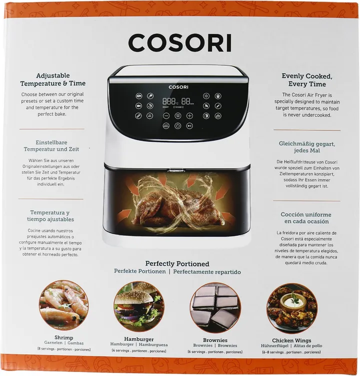 Cosori Premium Heißluftfritteuse - CP158-AF-RXW - 5,5 Liter - Weiß