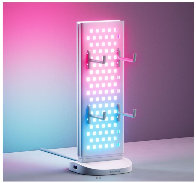 Nanoleaf Pegboard Desk Dock - belyst dockningsstation för kringutrustning