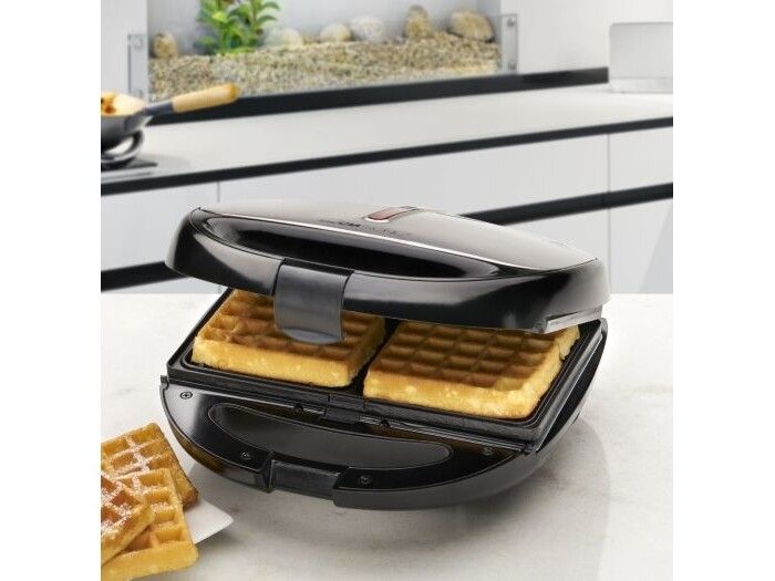 Clatronic ST/WA 3670 - Smörgåsgrill/våffeljärn/grill - 800 W - svart/inox