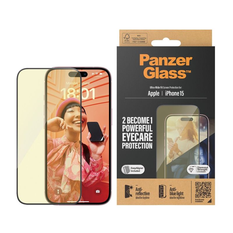 PanzerGlass™ | Ultra-Wide Fit - Skärmskydd för - EyeCare Protection