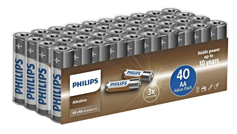 Alkaline AA-batterier - 40-pack