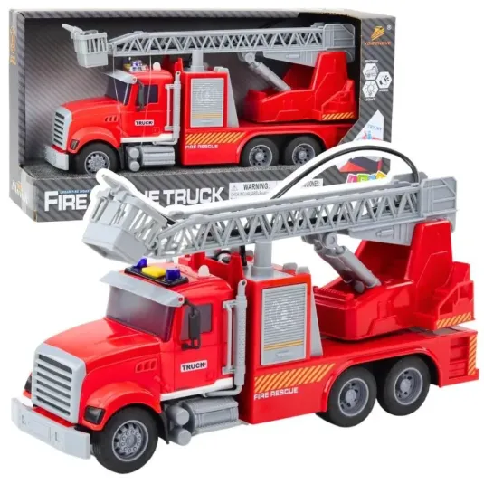 Fire Truck Ladder Boom Drive Water Lights Sounds