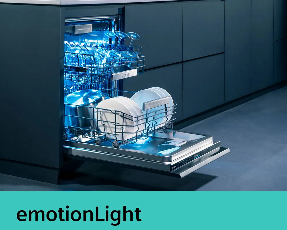 emotionLight belysning i Siemens opvaskemaskine