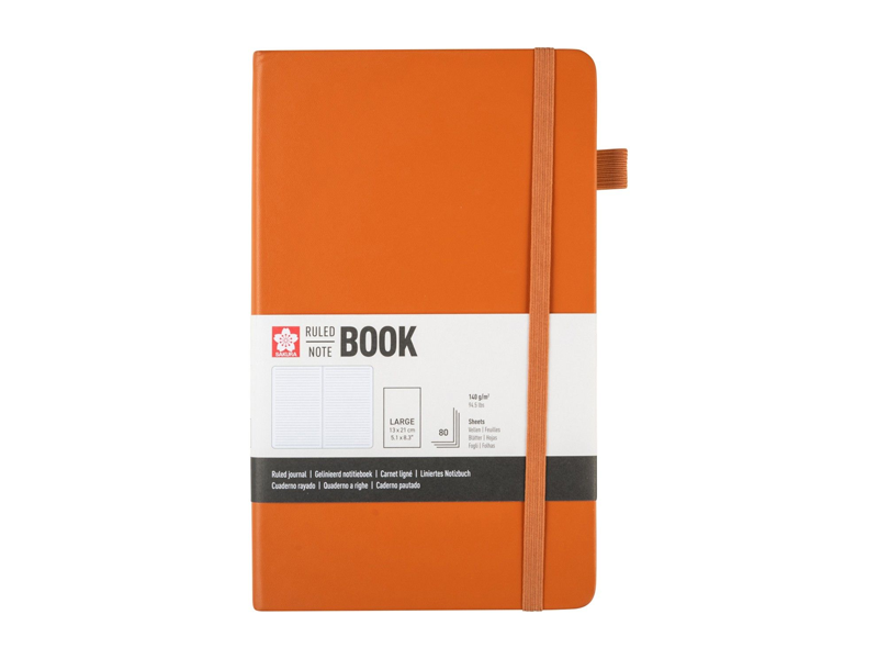 Sakura Ruled Hard Cover Notebook 13x21 cm Amber