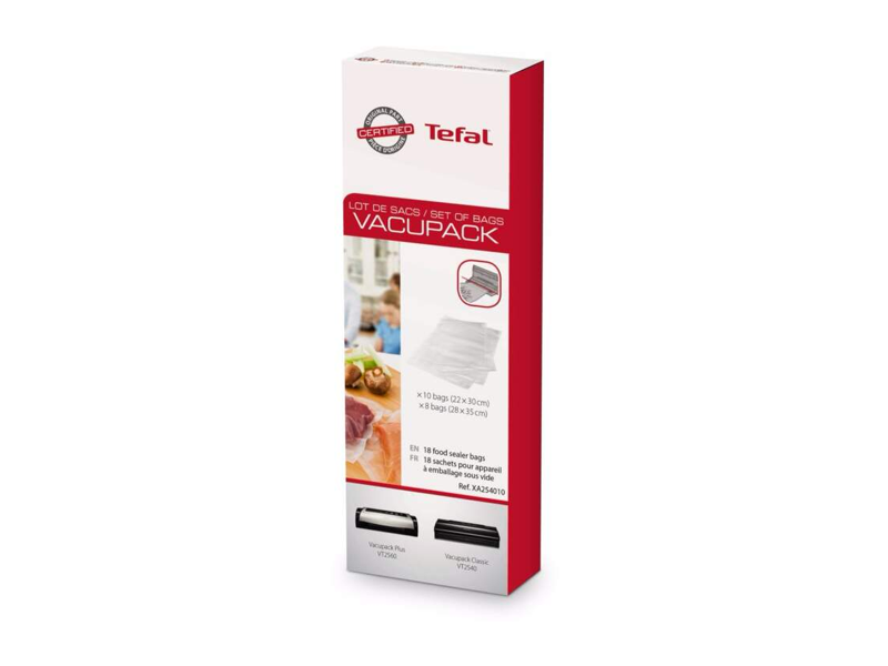 Tefal XA254010, Vakuum forseglingspose, 18 stk, Vacupack Classic/Plus/Fresh Lock, 280 mm, 350 mm, 280 g