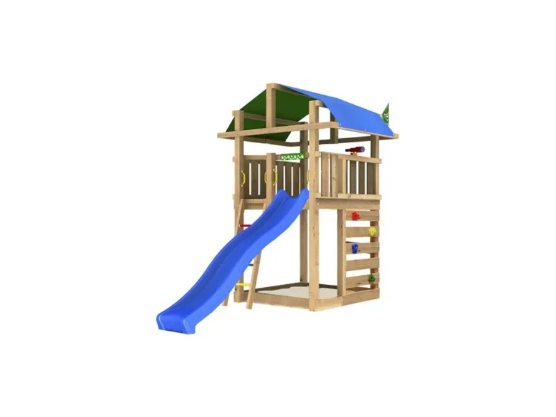 Legetårn Jungle Gym Fort 2.1 inkl. blå rutschebane (804-438)