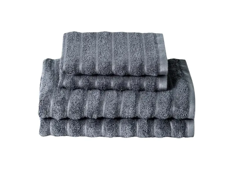 OlsenHome - Bambus Håndklæder Koksgrå - 2 stk 70X140 cm + 2 stk 50X70 cm