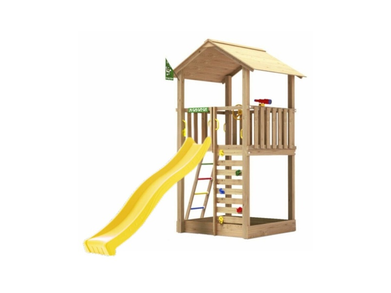 Legetårn Jungle Gym Sierra 2.1 m/gul rutschebane (804-291GU)