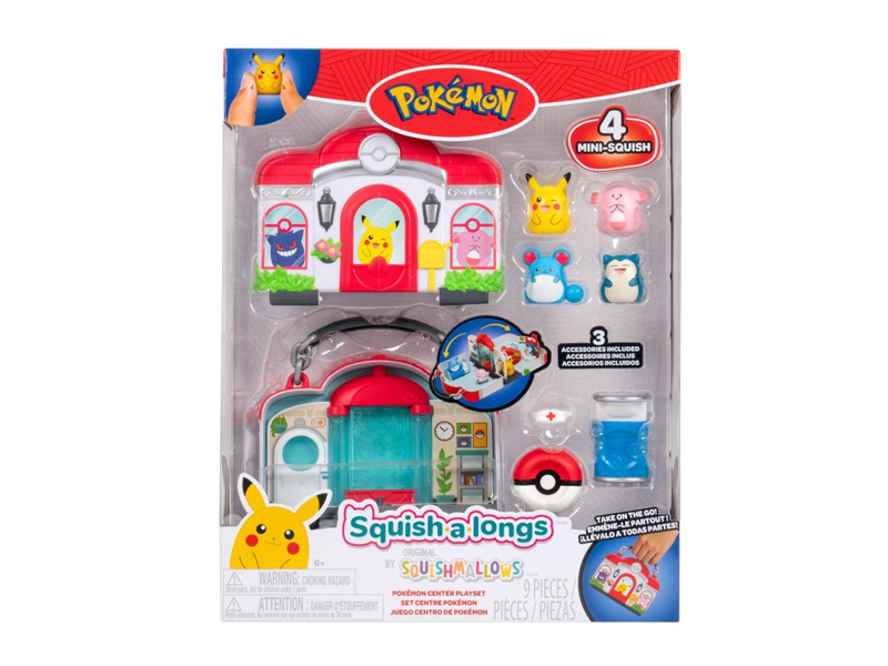 Pokémon Squishalongs-legesæt medPokémon-center (SQAL0071)