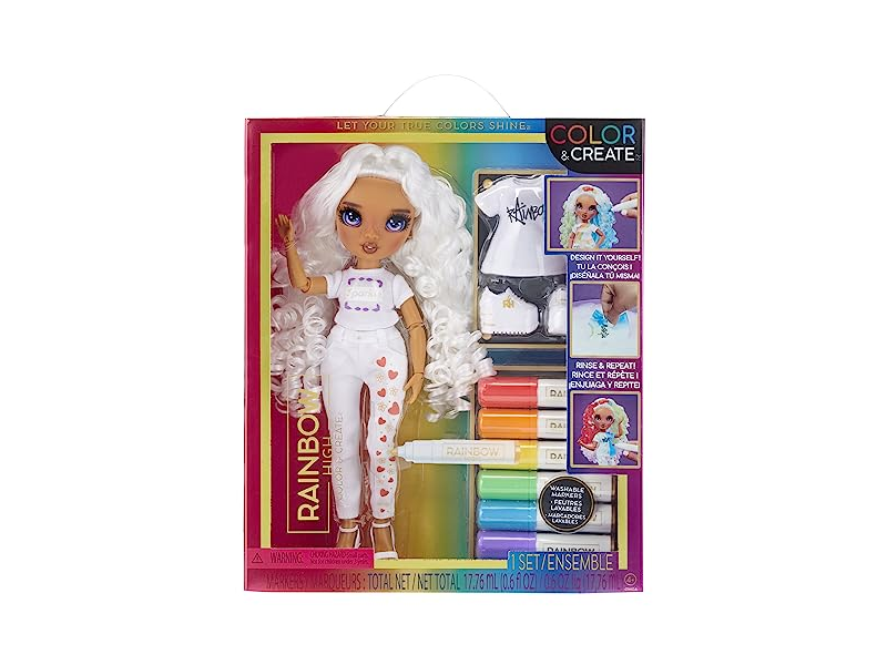 Rainbow High Color & Create Fashion Doll- Purple Eyes
