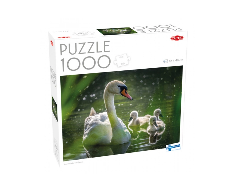 Tactic Puzzle Lovers Swan on Lake with Babies 1000 pcs puzzle | Leksaker - Spel - Pussel | GameStuff