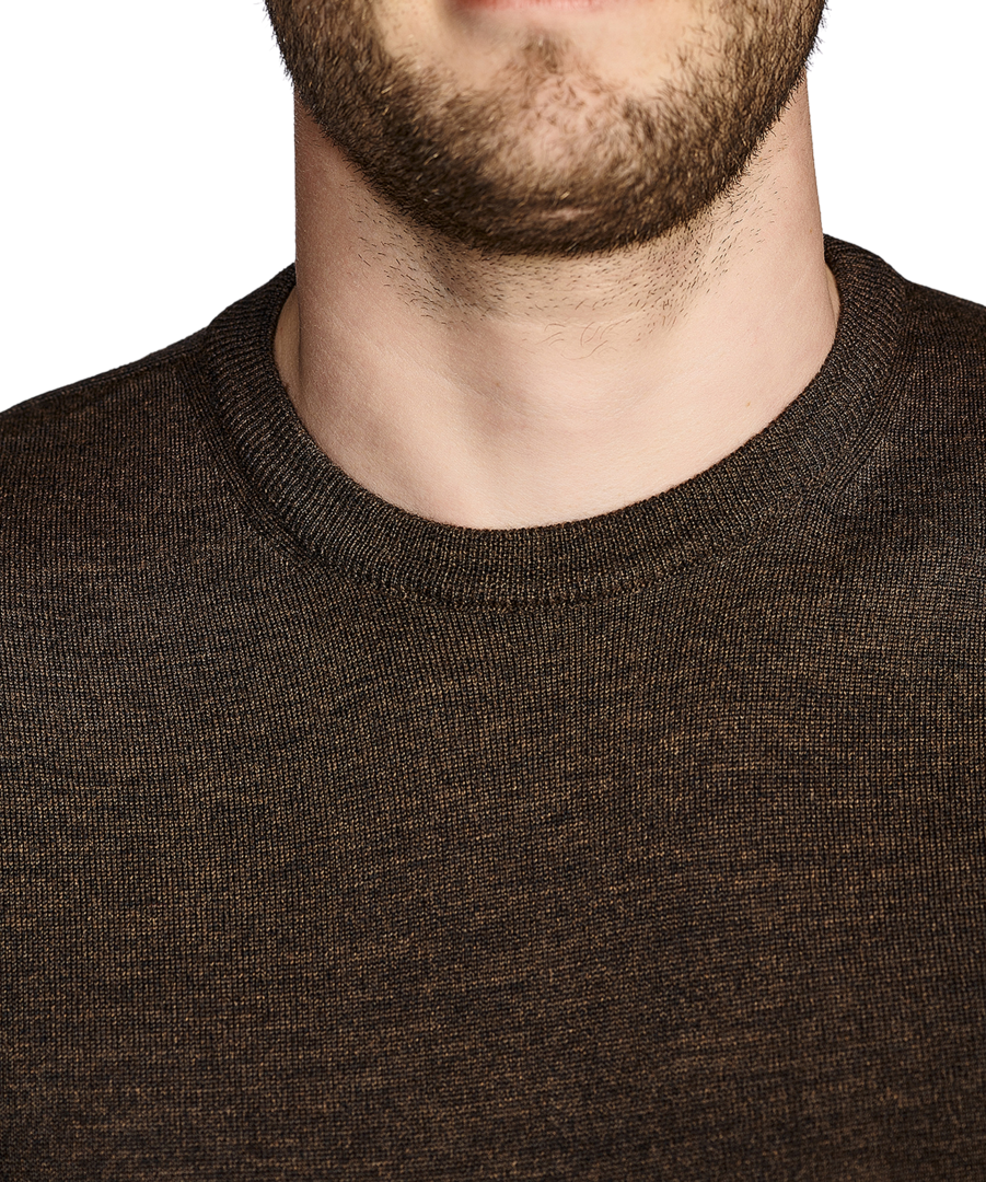 Fermo Merinould Strik Fitted Brown