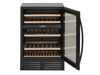 Scandomestic SV 85 B Premium Collection - Vinkjøleskap - 2 soner - bredde: 59,5 cm - dybde: 60,5 cm - høyde: 86,5 cm - 134 liter - svart - Opptil 44 flasker