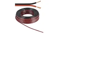 Goobay Lautsprecherkabel, rot-schwarz, CU, 10 m Rolle, Querschnitt 2 x 1.5  mm2, Eca, Sauerstofffreies Kupfer, 10 m, Schwarz, Rot