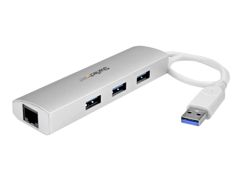 TP-Link USB 3.0 to Ethernet Adapter, Portable 3-port USB Hub with 1 Gigabit  RJ45 Ethernet Port Laptop Network Adapter, Supports Win 7/8/8.1/10, Mac OS