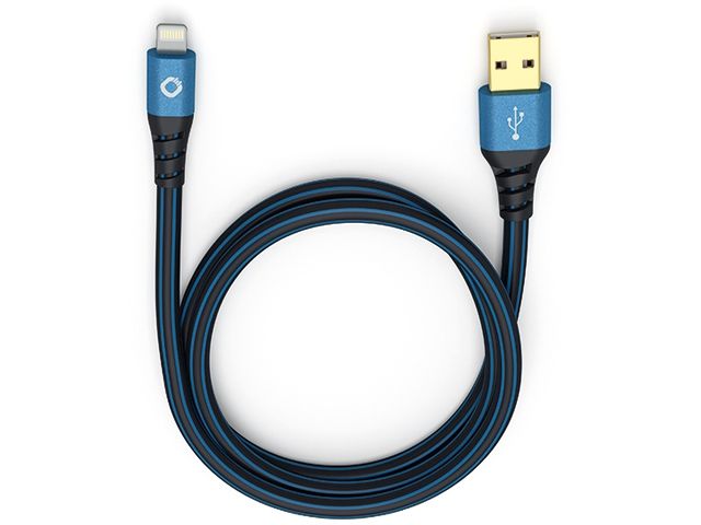 OEHLBACH Plus Li 300, 3 m, Lightning, USB A, Blau, Gerade, Gerade 