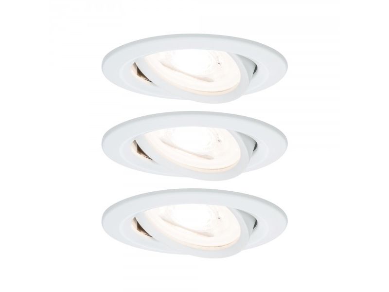 Paulmann 934.31, Indbygget Lysplade, Gu10, 3 Pære(R ), Led, 2700 K, Hvid