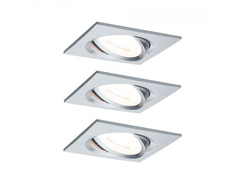 Paulmann 934.38, Indbygget Lysplade, Gu10, 3 Pære(R ), Led, 2700 K, Aluminium