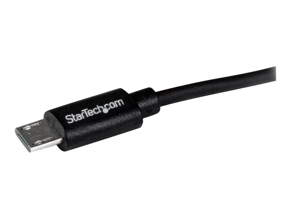 Dual USB KFZ-Ladegerät mit Micro USB Kabel und USB 2.0 - 21 Watt / 4.2 A -  Schwarz