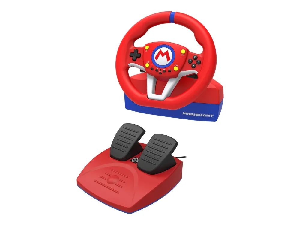 Hori Mario Kart Racing Wheel Pro, Lenkrad + Pedale, Nintendo Switch, Home  button, Menü-Taste, Modus-Taste, Schaltfläche Optionen, Schaltfläche  Auswählen, Analog, 180°, Kabelgebunden