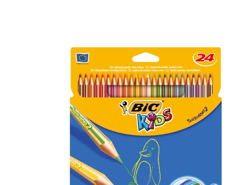 BIC KiDS Tropicolors 2 - Farvet blyant (pakke med 24)