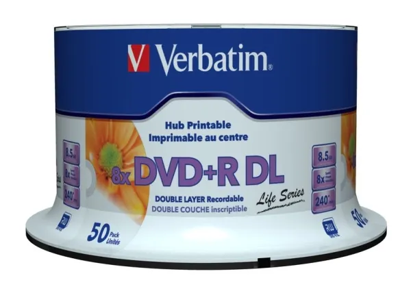 Verbatim 97693, DVD+R DL, mm, Printbar, stk, 8,5 GB