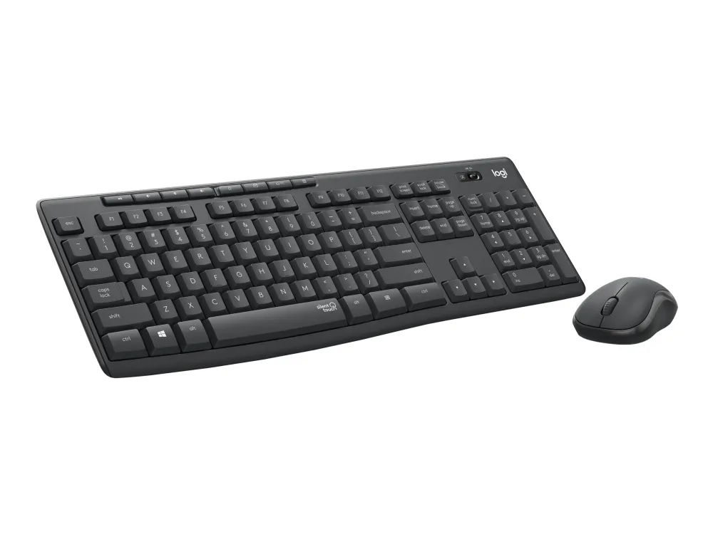 | MK295 Silent - Tastatur og mus-sæt - trådløs - 2.4 GHz - Pan Nordic - grafit