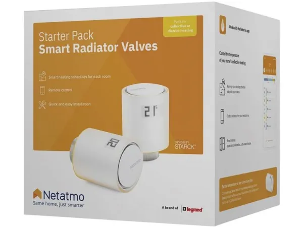 Netatmo Smart Radiator Valves - Starter Pack - vattenventil - trådlös -  802.11b/g/n - 2.4 Ghz