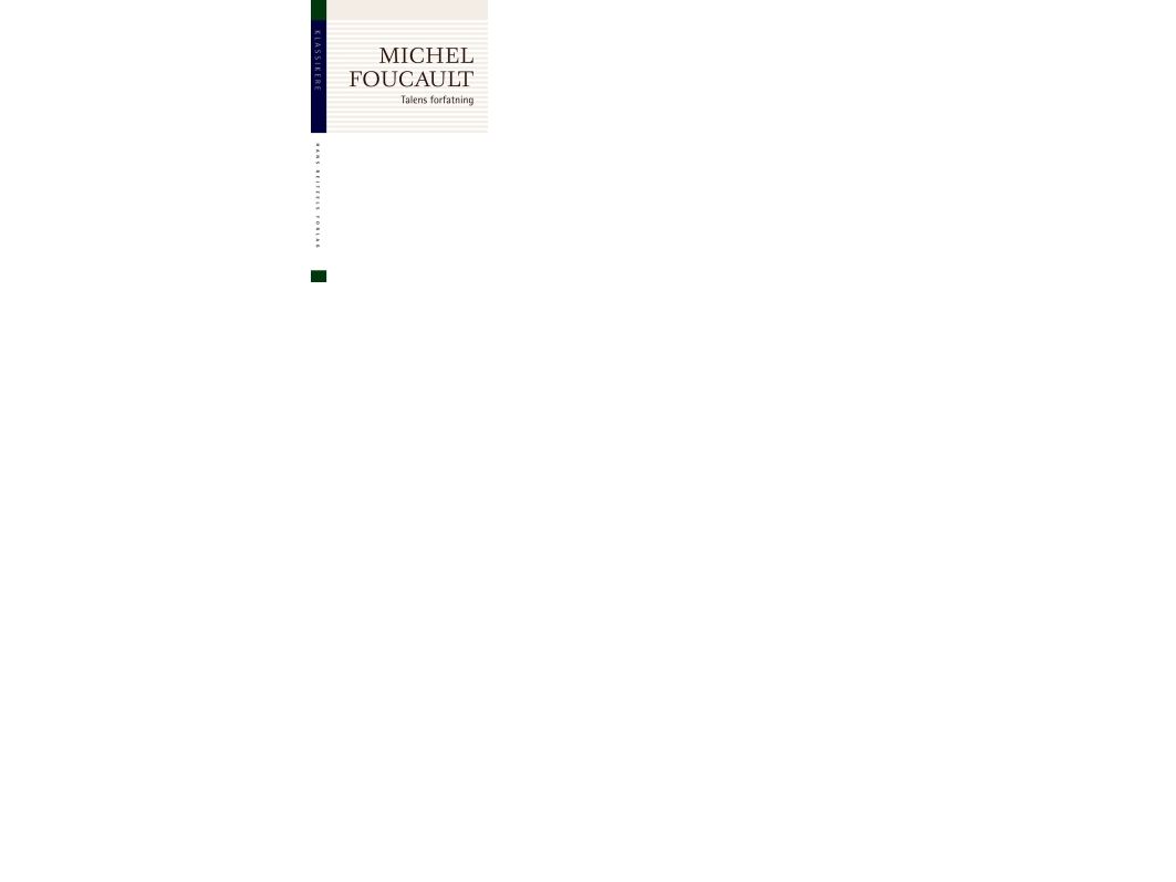 Talens Forfatning | Michel Foucault