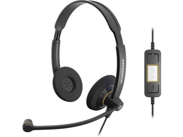Epos Sc 60 Usb Ctrl Ml Softphone-Headset Usb On-Ear Sort, Orange