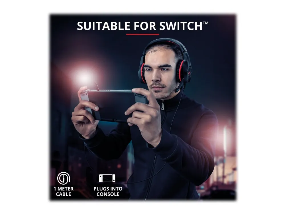 Trust Gaming GXT 404R Rana Headset fullstorlek kabelansluten