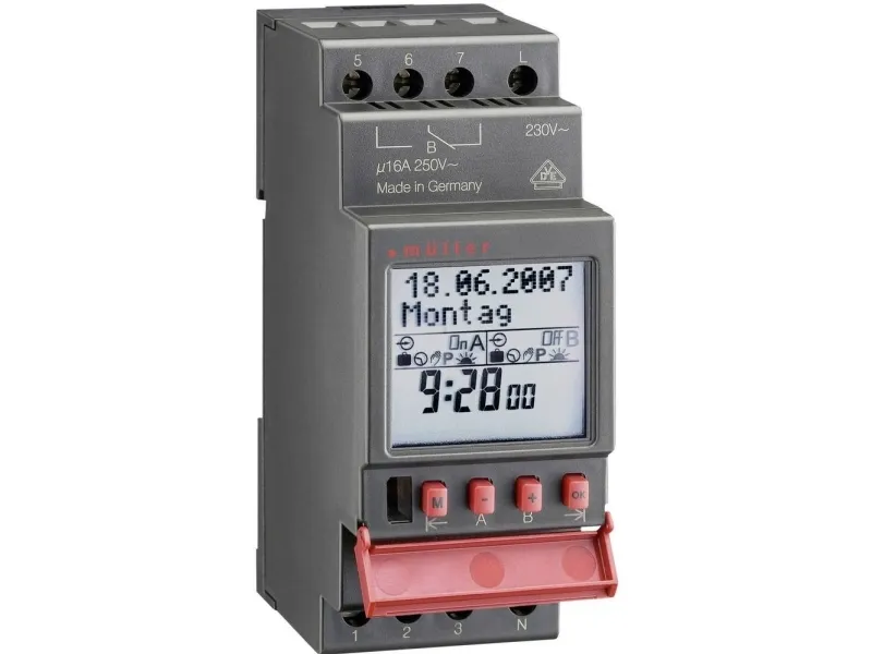 Müller SC 28.21 pro4 12V ACDC Zeitschaltuhr für DIN-Schiene digital 12  V/DC, 12 V/AC 16 A/250 V