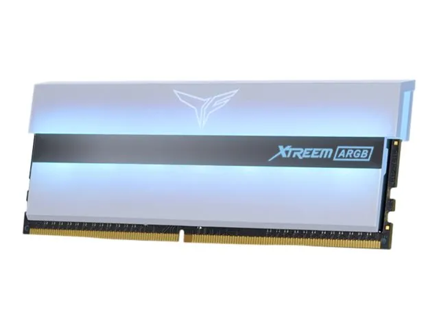 T-Force Xtreem ARGB White - DDR4 - sats - 16 GB: 2 x 8 GB - DIMM 288-pin -  3200 MHz / PC4-25600 - CL14 - 1.35 V - ej buffrad - icke ECC - vit