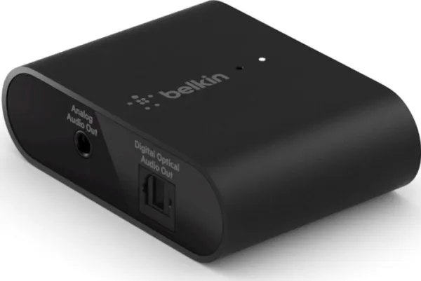 Belkin Soundform Connect Audio Adapter mit AirPlay 2 - Drahtloser  Audioadapter für Mobiltelefon, Digital Player, Tablet, Smart Speaker - für AirPlay  2-fähige Geräte - für Apple 10,2-Zoll iPad; 10,5-Zoll iPad Air; 10,9-Zoll