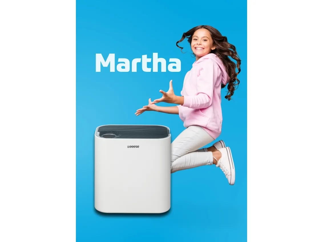 eeese Martha 2-i-1 luftbefugter og luftrenser – 56m2 – H10 HEPA-Filter