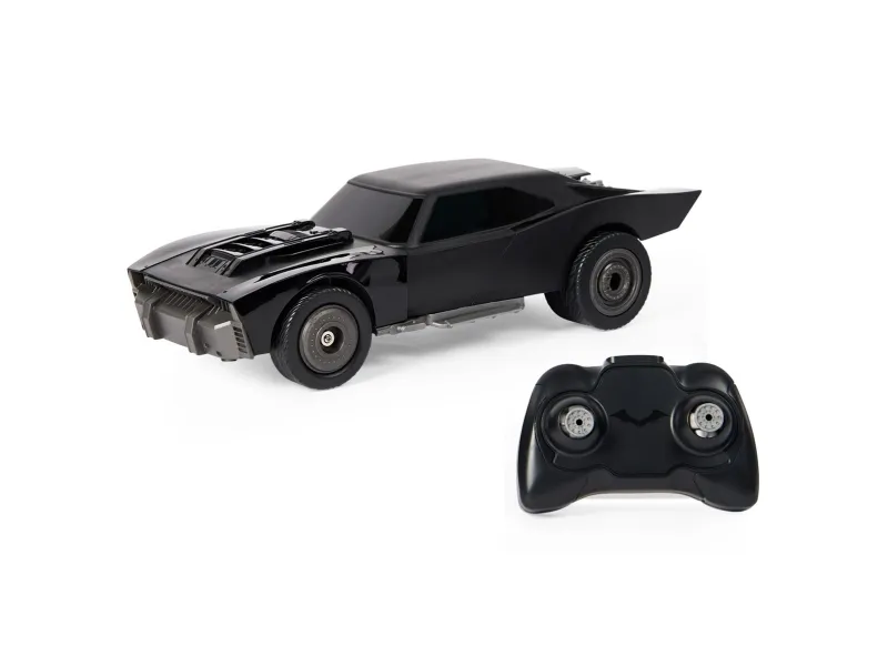 DC Comics The Batman Batmobile ferngesteuertes Auto im offiziellem Aussehen  wie im Batman-Kinofilm - Kinderspielzeug für Jungen und Mädchen (6060469)