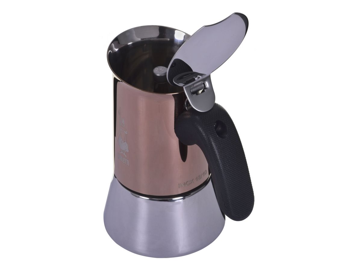 Bialetti Venus, Mokka-Kanne, 0,09 L, Kupfer, Edelstahl, Edelstahl, 2 Tassen, Thermoplast