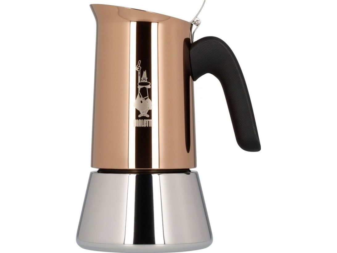 Bialetti Venus, Mokka-Kanne, 0,17 L, Kupfer, Edelstahl, Edelstahl, 4 Tassen, Thermoplast