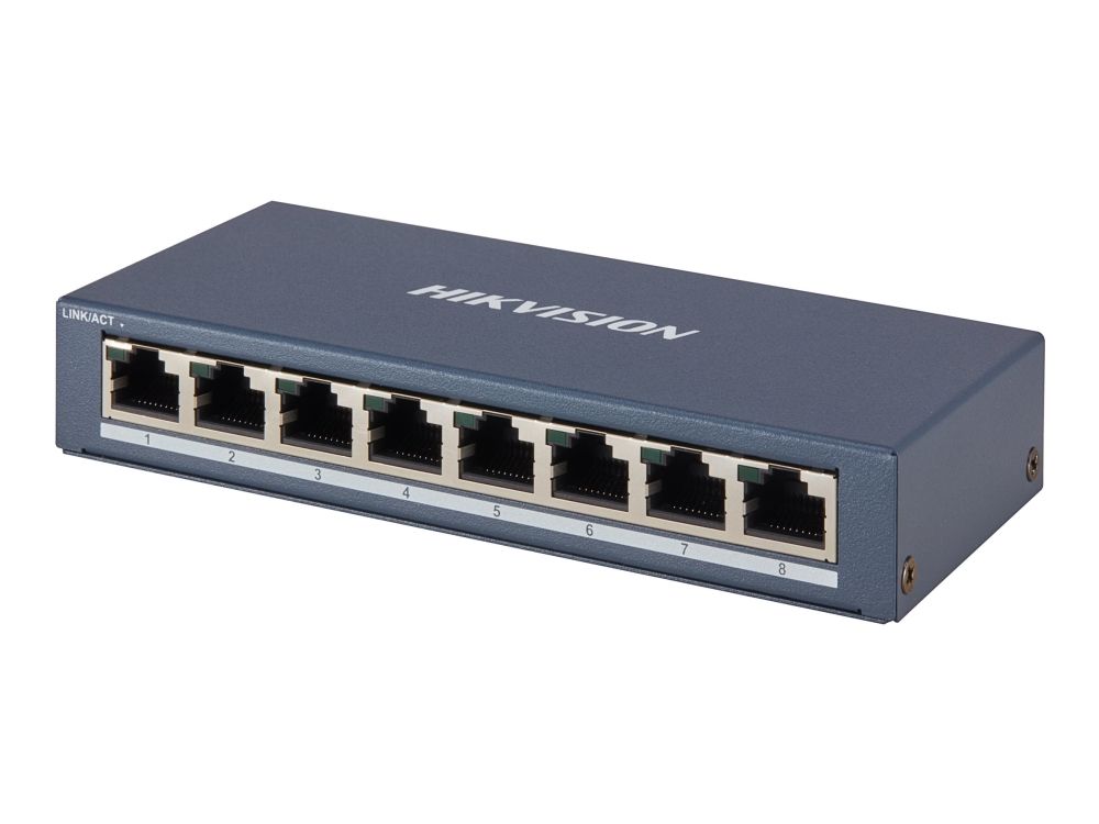 Hikvision Pro Series Ds-3E0508-E(B) - Switch - Ikke Administreret - 8 X 10/100/1000 - Desktop