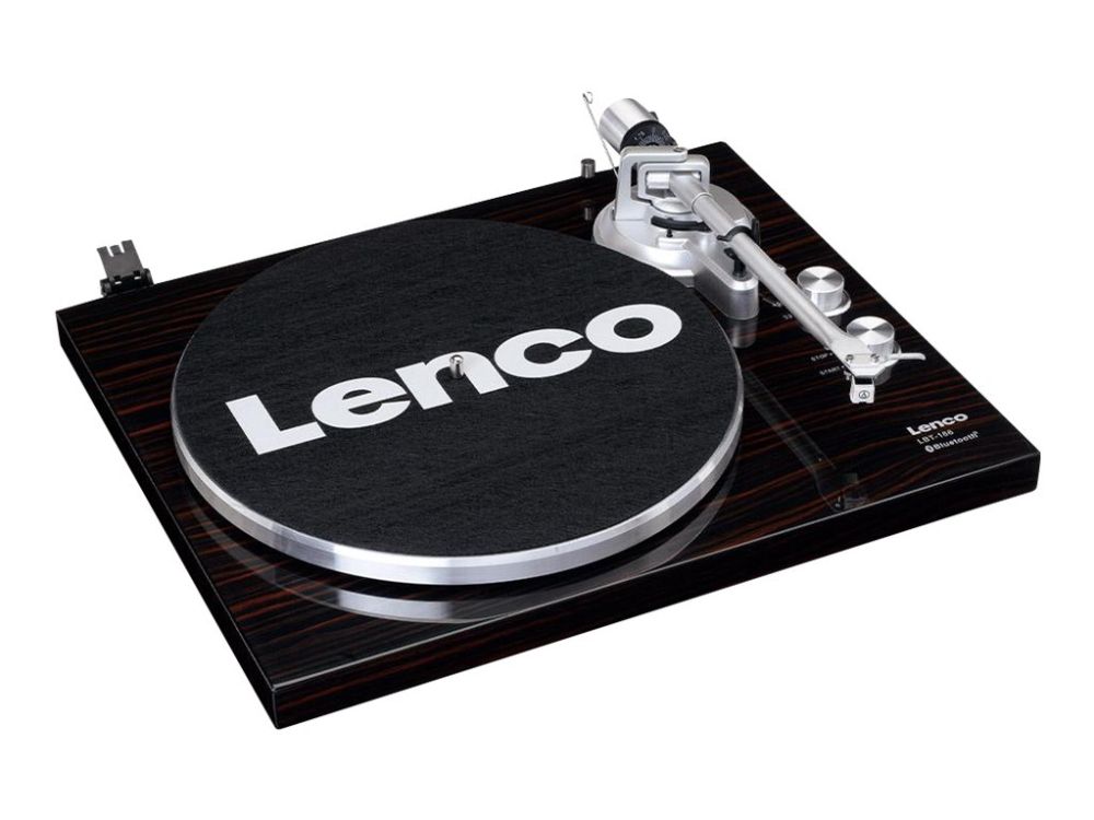Lenco Lbt-188, Audio-Plattenspieler Mit Riemenantrieb, Walnuss, 33,45 Rpm, Drehregler, Gerader Tonarm, Ac