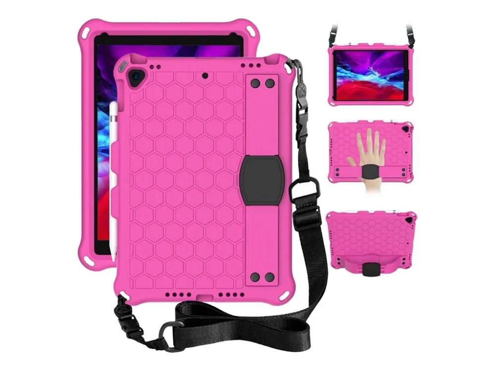 eSTUFF - Bagsidecover tablet - honeycomb pink - til Apple 10,2-tommer iPad (7. generation, 8. generation); 10,5-tommer iPad Air (3. generation); 10,5-tommer Pro