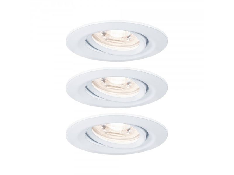 Paulmann Led Einbauleuchte Nova Mini Plus Easydim Schwenkbar, Rund, Decke/Wand, Weiß, Aluminium, Krankenhaus, Büro, Ausstellungsraum, Ip23