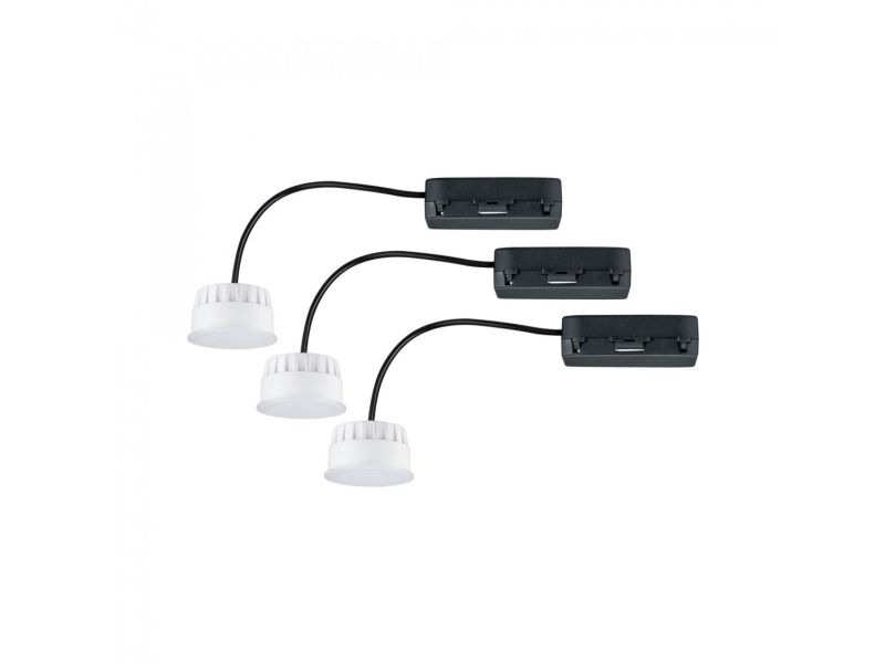 Paulmann Choose Coin 3-Piece Set, Einbaustrahler, 3 Glühbirne(N), Led, 2700 K, 630 Lm, Satinierter Stahl